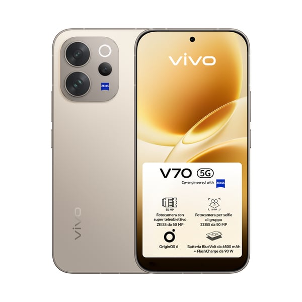 VIVO V70 16,7 cm (6.59") Dual SIM Android 16.0 5G 8 GB 512 GB 6500 mAh Grå