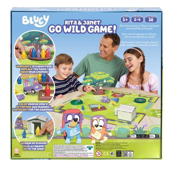 Moose Toys BLUEY - Rita & Janet Go Wild Game BLUEY Rita & Janet Go Wild 30 min. Brætspil Chancespil