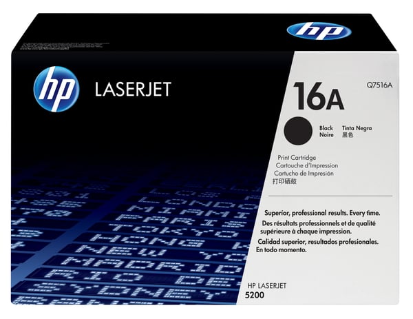 HP Original 16A LaserJet-tonerpatron, sort