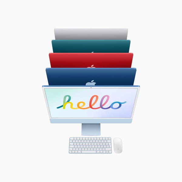Apple iMac Apple M M1 61 cm (24") 4480 x 2520 pixel All-in-One PC 8 GB 256 GB SSD macOS Big Sur Wi-Fi 6 (802.11ax) Lyserød