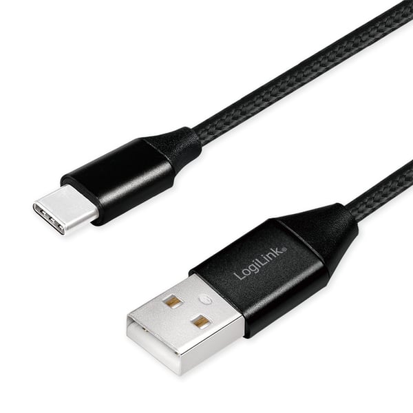 LogiLink CU0139 USB-kablar USB 2.0 0,3 m USB A USB C 0,48 Gbit/s Svart