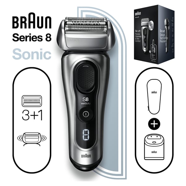 Braun Series 8 81744520 rakapparater för män Folierakapparat Silver