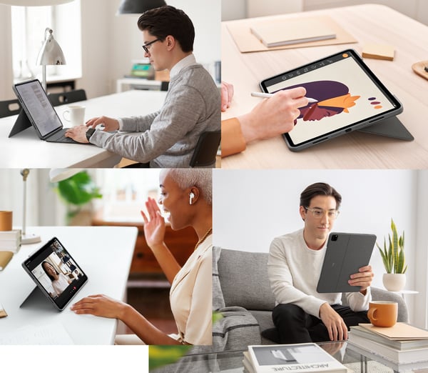 Logitech Combo Touch QWERTY US International Smart Connector Grå