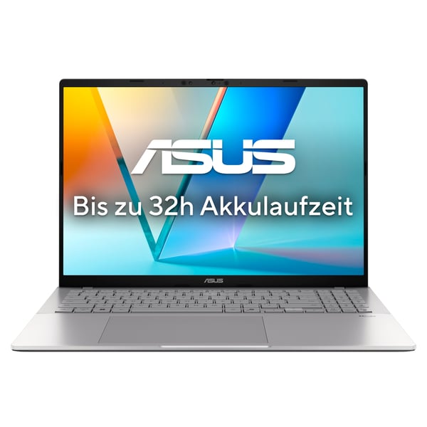 ASUS Vivobook S16 S3607QA-SH095W Copilot+ PC Snapdragon X1-26-100 Laptop 40,6 cm (16") WUXGA 16 GB LPDDR5x-SDRAM 1 TB SSD Wi-Fi 6E (802.11ax) Windows 11 Home Tysk Sølv