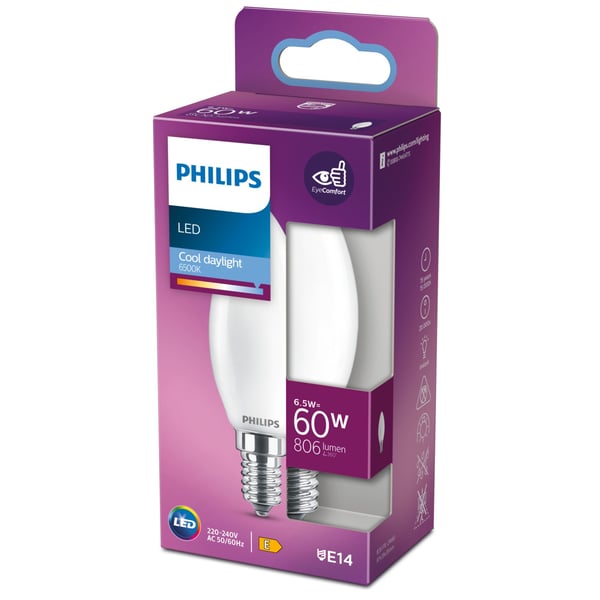 Philips 8718699762735 LED-lampe Cool dagslys 6500 K 6,5 W E14 E