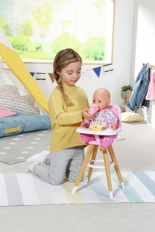 BABY born 829271 dukke tilbehør Dukkestol høj