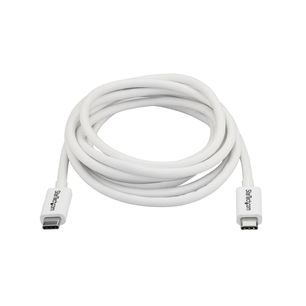 StarTech.com TBLT3MM2MW Thunderbolt kabel 2 m 20 Gbit/sek. Hvid