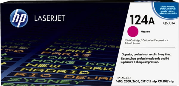 HP 124A, alkuperäinen magenta LaserJet-värikasetti HP 124A, alkuperäinen magenta LaserJet-värikasetti
