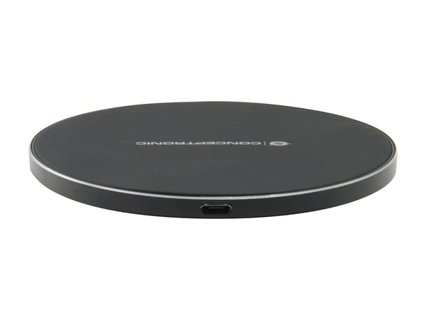 Conceptronic GORGON01B oplader til mobil enhed Universel Sort USB Trådløs opladning Indendørs