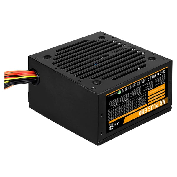 Aerocool VX PLUS 650 virtalähdeyksikkö 650 W 20+4 pin ATX ATX Musta Aerocool VX PLUS 650 virtalähdeyksikkö 650 W 20+4 pin ATX ATX Musta