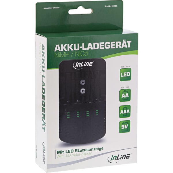 InLine 01286 batterioplader Vekselstrøm