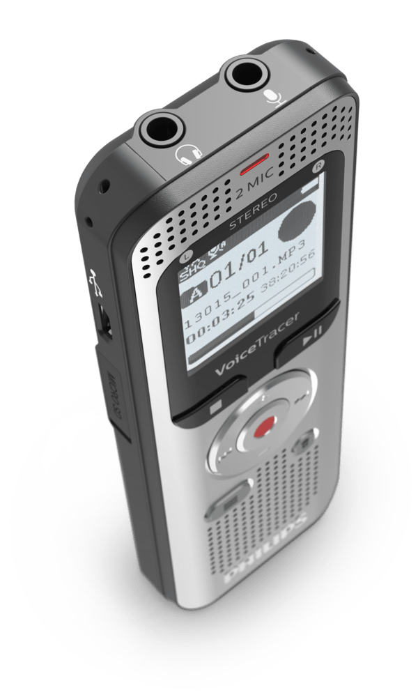 Philips Voice Tracer DVT2050/00 Diktafon Flashkort Sølv