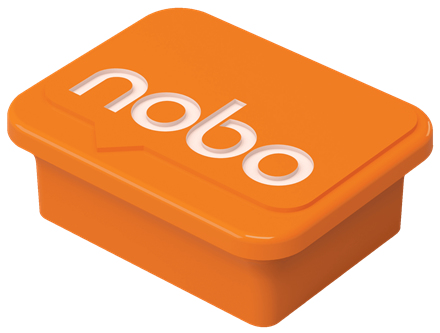 Nobo Whiteboard magneter orange 18x22mm (4 stk.)
