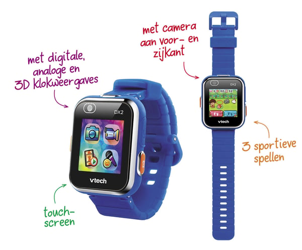 VTech KidiZoom Smartwatch DX2 blauw Smartwatch til børn