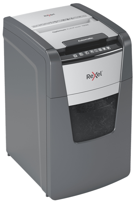 Rexel Optimum AutoFeed+ 150M papirmakulator Mikromakulering 55 dB 22 cm Sort, Grå