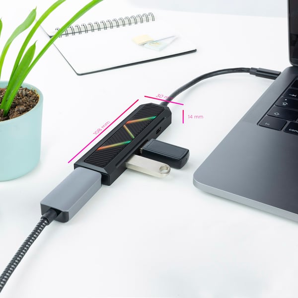 Nanocable 10.16.0401 kannettavien tietokoneiden telakka ja porttitoistin Langallinen USB 3.2 Gen 1 (3.1 Gen 1) Type-C Musta