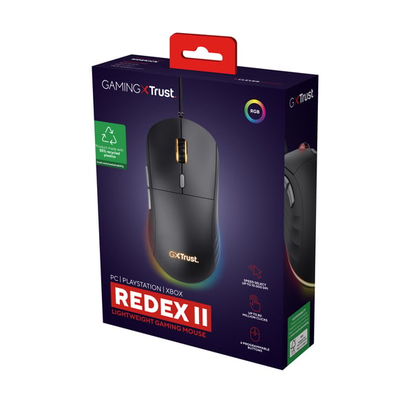 Trust GXT 925 REDEX II mus Spil Højre hånd USB Type-A Laser 10000 dpi