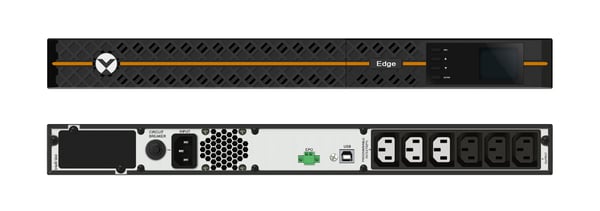 Vertiv Liebert EDGE-1000IRM1U strömskydd (UPS) Linjeinteraktiv 1 kVA 900 W 3 AC-utgångar