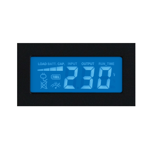 CyberPower PR750ELCDRT1U UPS-enhed Interaktivt indgangsstik 0,75 kVA 500 W 6 AC stikkontakt(er)