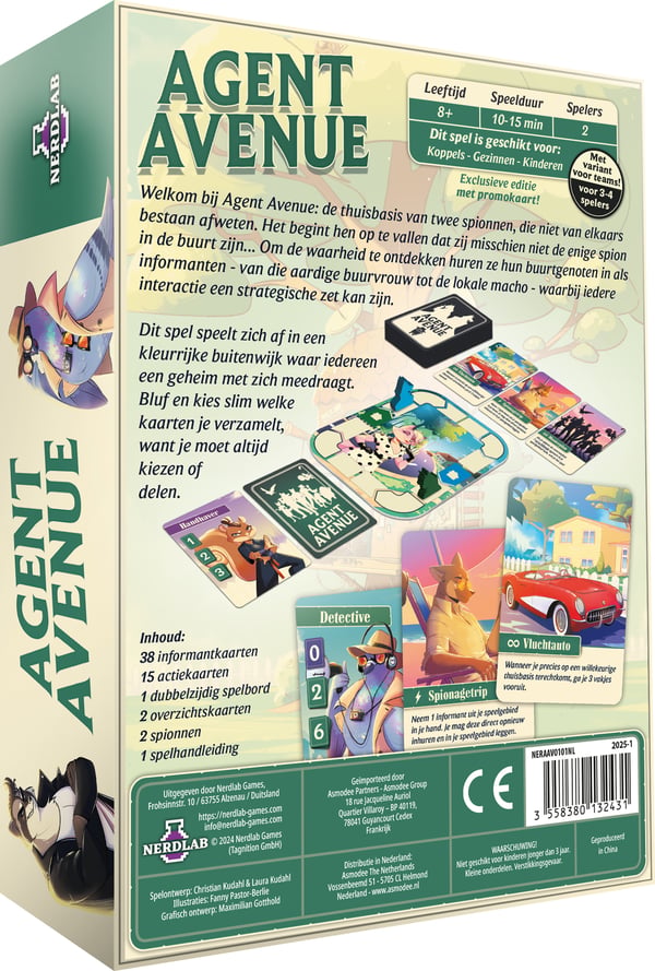 Asmodee Agent Avenue Brætspil Strategi