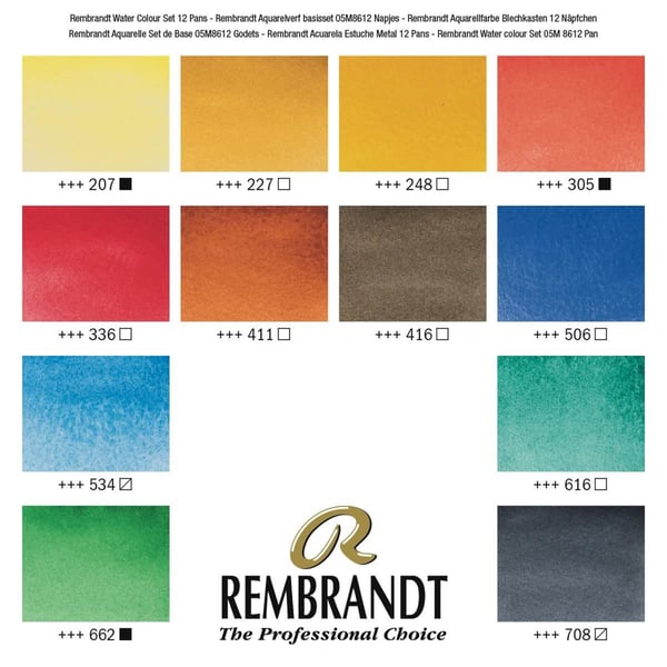 Rembrandt 05838612 harrastemaali Vesivärimaali 120 ml 1 kpl