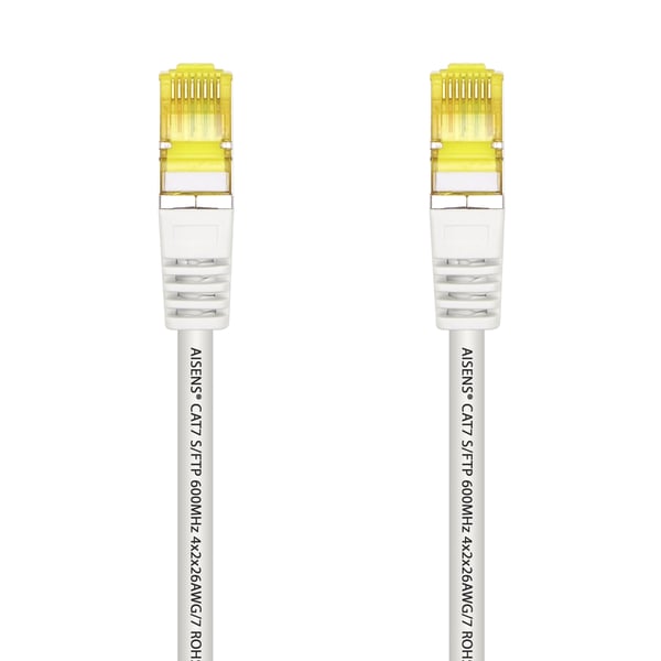 AISENS A146-0490 nätverkskablar Vit 1 m Cat7 S/FTP (S-STP) Rund