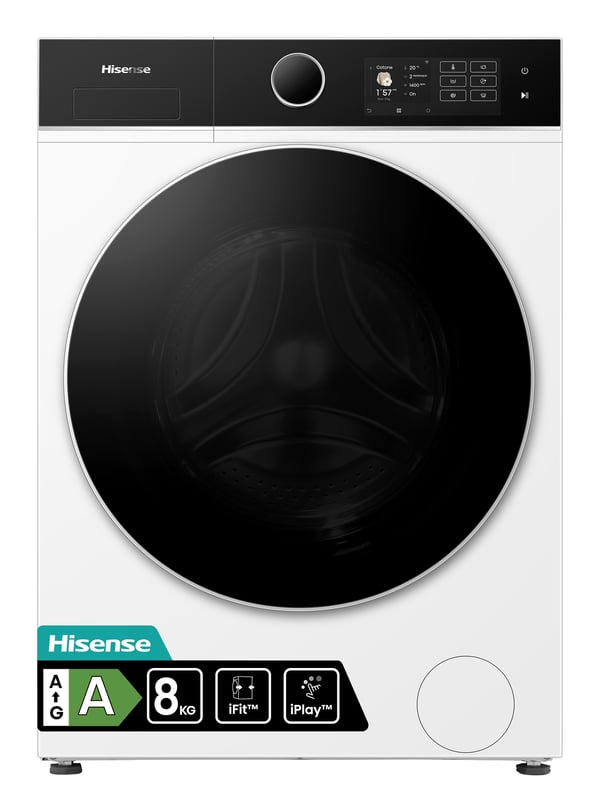 Hisense WF5I8043BWF vaskemaskine Front-læsning 8 kg 1400 rpm Hvid