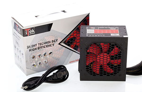 itek DESERT 650 virtalähdeyksikkö 650 W 20+4 pin ATX ATX Musta, Punainen