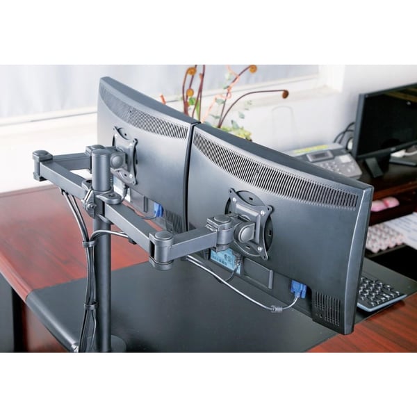 Techly ICA-LCD 382-D fäste och ställ till bildskärm 68,6 cm (27") Bord Svart