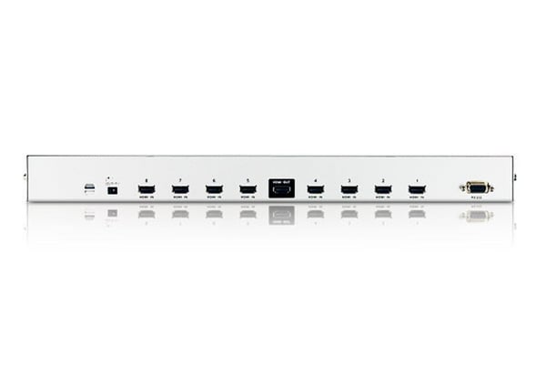 ATEN 8-portars HDMI-ljud-/video switch , med IR-fjärrkontroll