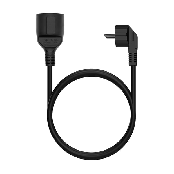 AISENS A132-0600 jatkojohto 2 m 1 AC-pistorasia(a) Sisätila Musta