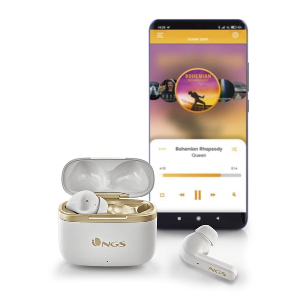 NGS ARTICA TROPHY Kuulokkeet Langaton In-ear Puhelut/Musiikki USB Type-C Bluetooth Kulta, Valkoinen