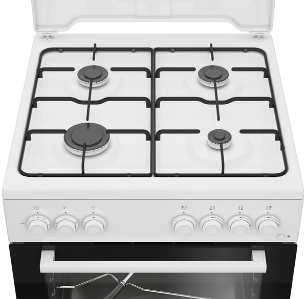 Beko FBST62110DW Fritstående komfur Elektrisk Gaskomfur Hvid