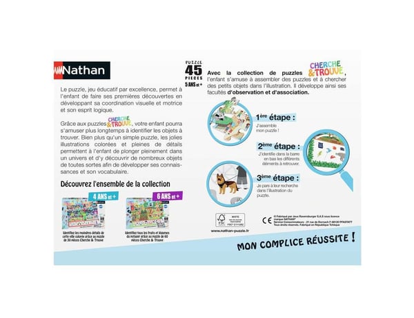 Nathan 86152 puslespil 45 stk