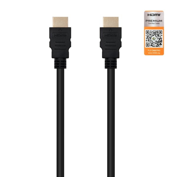 Nanocable HDMI V2.0, 1m HDMI-kaapeli HDMI-tyyppi A (vakio) Musta