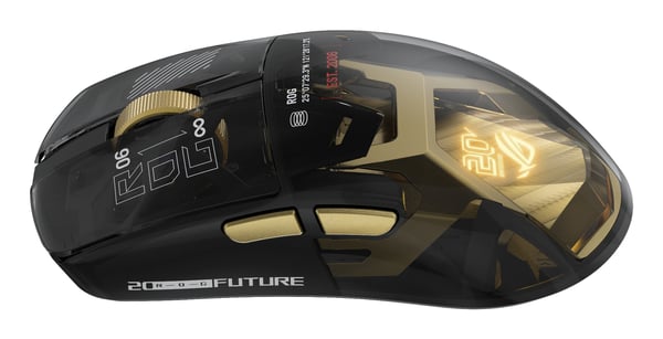ASUS ROG Harpe II Extreme Edition 20 Gaming Mouse mus Spil Højre hånd RF Wireless + Bluetooth + USB Type-A Optisk 65000 dpi
