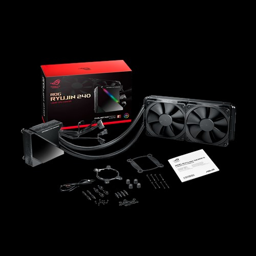 ASUS ROG RYUJIN 240 Suoritin All-in-one-nesteenjäähdytin 12 cm Musta 1 kpl