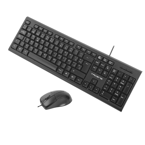 Tacens Anima ACP0ES tastatur Mus inkluderet Kontor USB QWERTY Spansk Sort