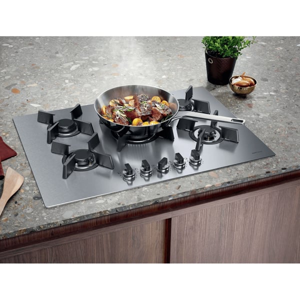 Electrolux KGU753723Z Sort, Grå Indbygget 75 cm Gaskomfur 5 zone(s)
