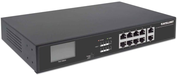 Intellinet 561303 netværksswitch Gigabit Ethernet (10/100/1000) Strøm over Ethernet (PoE) Sort
