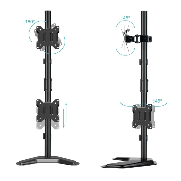 TooQ DB1703TNV-B skærmbeslag og -stativer 81,3 cm (32") Skrivebord Sort