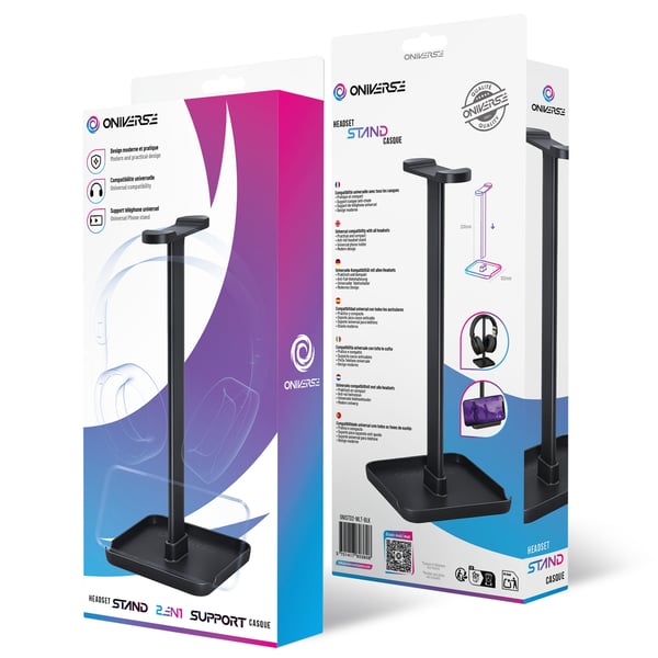 Oniverse ONISTD2-MLT-BLK tilbehør til hovedtelefon/headset Headset-stativ