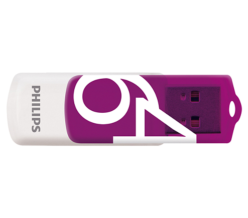 Philips FM64FD05B USB-muisti 64 GB USB A-tyyppi 2.0 Purppura, Valkoinen