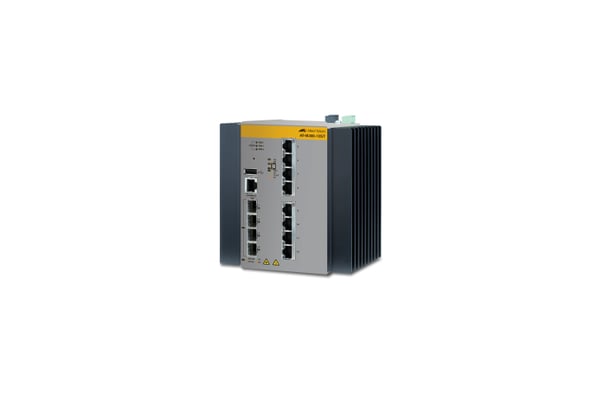 Allied Telesis AT-IE300-12GT-80 Hallittu L3 Gigabit Ethernet (10/100/1000) Musta, Harmaa