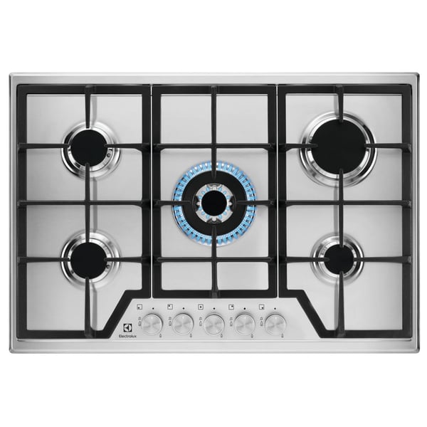 Electrolux KGS7536SX Sort, Rustfrit stål Indbygget 75 cm Gaskomfur 5 zone(s) Electrolux KGS7536SX Sort, Rustfrit stål Indbygget 75 cm Gaskomfur 5 zone(s)