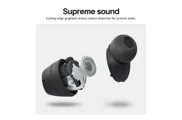 LG BUDSLITE.AEUSLBK kuulokkeet ja kuulokemikrofoni True Wireless Stereo (TWS) In-ear Puhelut/Musiikki/Urheilu/Päivittäinen USB Type-C Bluetooth Musta