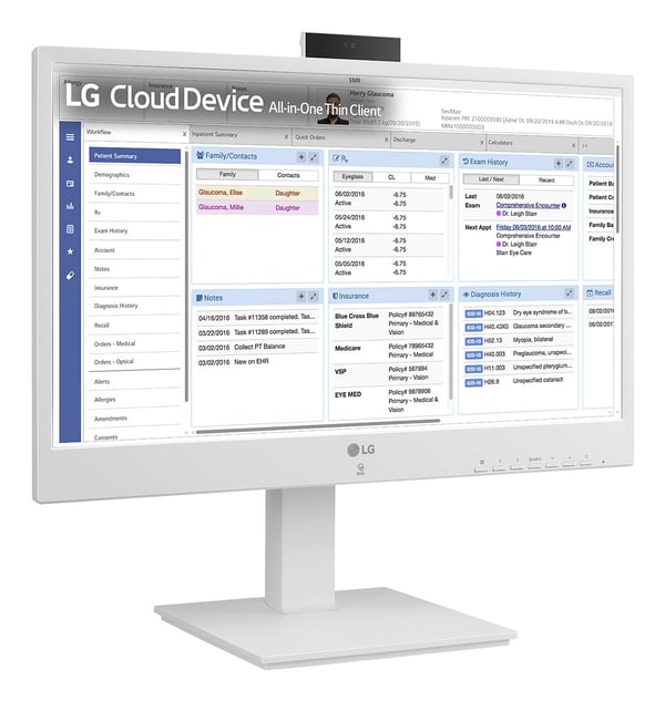 LG 24CR670N-6P Intel® Celeron® N5105 60,5 cm (23.8") 1920 x 1080 pixel All-in-One thin client 8 GB DDR4-SDRAM 16 GB eMMC Wi-Fi 6 (802.11ax) Hvid