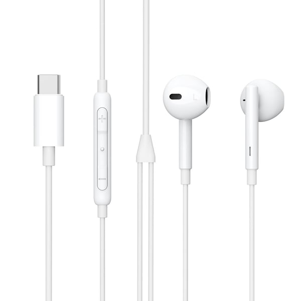 eSTUFF ES652200-BULK hovedtelefoner/headset Ledningsført I ørerne Opkald/musik USB Type-C Hvid