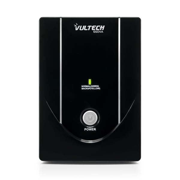 Vultech UPS650VA-LITE UPS-enhed Interaktivt indgangsstik 0,65 kVA 360 W 2 AC stikkontakt(er)
