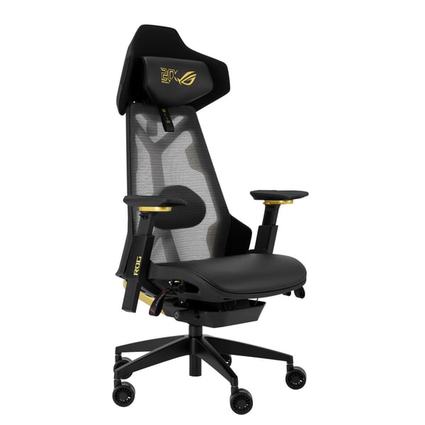 ASUS ROG Destrier Edition 20 Universal spelstol Stoppad sits Svart, Guld